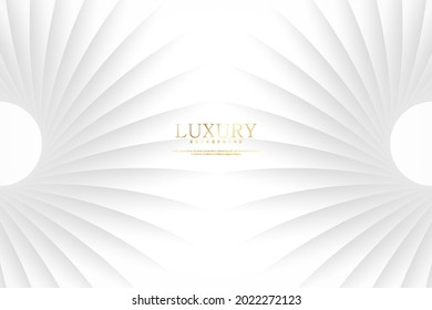 Circle White and gray color abstract geometric background. Tech design. Vector illustration.