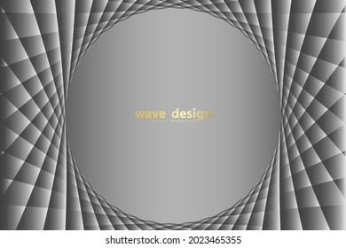 Circle White and gray color abstract geometric background. Tech design. Vector illustration.