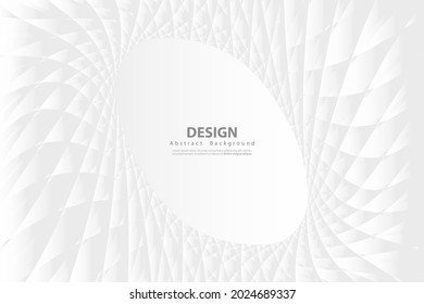 Fondo geométrico abstracto de color blanco y gris circular. Diseño tecnológico. Ilustración vectorial.