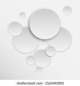 Circle white on gray background