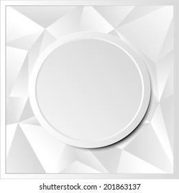 Circle white on triangle background