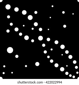 Circle white seamless pattern. Fashion graphic background design. Modern stylish abstract texture. Monochrome template for prints, textiles, wrapping, wallpaper, website etc. VECTOR illustration