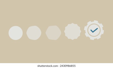 The circle will change and become a gear.