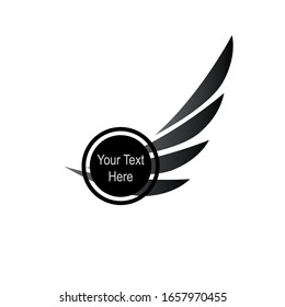 Circle wing design, creatif template for your text business.