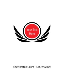 Circle and wing design, template in eps.10