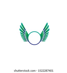 circle wing logo for your emblem logo company