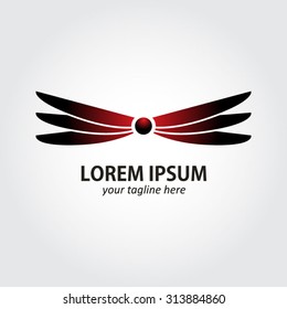 circle wings business logo design, corporate identity elements.