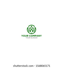 Circle Wood Tree Logo Design Vector