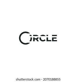 Circle wordmark logo isolated on white background.