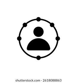 Circle, Worker, and responsibility Icon. Circle, Worker, and responsibility symbol for web design and mobile app. Circle, Worker, and responsibility line logo.