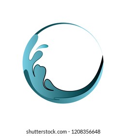 Circle Worl Water Vector Design