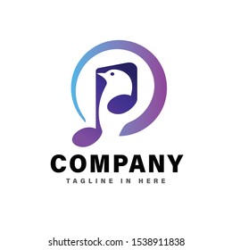 circle world penguin note music logo design inspiration