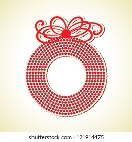 circle wreath bauble copyspace in center