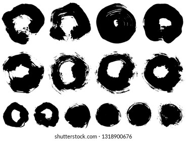 Circle written with brush