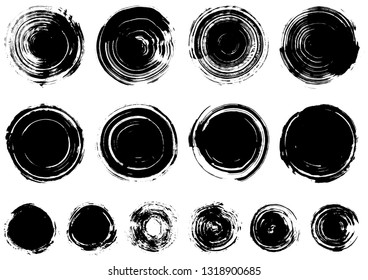 Circle written with brush