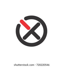 circle with x letter logo