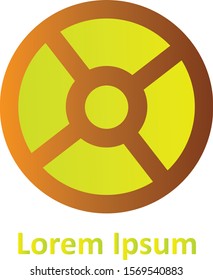 Circle and X Letter Logo Vector Design