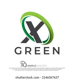 Circle X logo illustration, abstract circle swirl logo design elements. Origami paper flat style