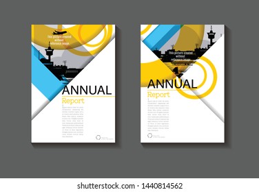 Circle yellow background abstract modern cover design modern book cover Brochure cover  template,annual report, magazine and flyer layout Vector a4