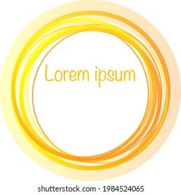 Circle yellow gradient abstract banner template illustration