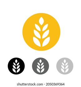 círculo amarillo de trigo cebada cosecha planta de cosecha de la imagen vectorial - Vector