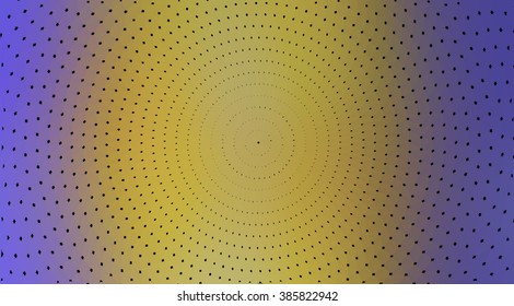 Circle of yellow purple abstract background