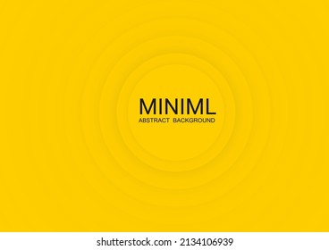 Formas de color amarillo circular de fondo abstracto mínimo. Diseño de textura de fondo abstracto vectorial