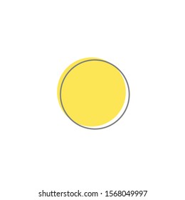 circle yellow simple logo design