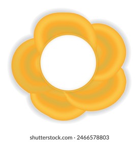 fondo de Vector de marco con textura amarilla circular 