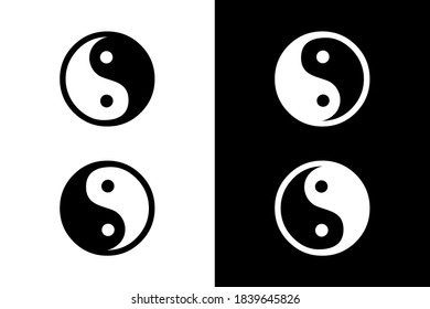 Circle yin yang concept. Very suitable in various business purposes, also for icon, symbol and many more.