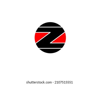 4.º circunferencia 	
Concepto de logotipo de letra Z. Plantilla de diseño de emblema monocromo monocromático creativo aislado en fondo blanco