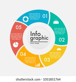 Circle-circular step/procedurer/component infographic with small business icon-suitcase,people,business graph,pie chart for presentation,wallpaper,background in business graphic style