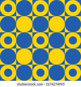 Circled Background Pattern Ukraine. Can Be Used For Wrapping Paper, Packaging, Wallpaper, Cover,