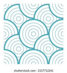 Circled shapes seamless pattern set. Retro design for paper, cover, fabric, interior decor