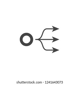 circledirection, arrow icon. Element of business plannin icon. Glyph icon for website design and development, app development. Premium icon