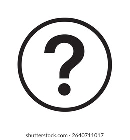 Circle-Enclosed Question Marks Confusion or Inquiry Symbol