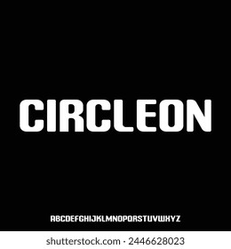 circleon, futuristic modern industrial font vector typeface