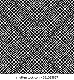 Circles with 3d convex, bulging distortion effect. Abstract monochrome background, pattern. Seamlessly repeatable.