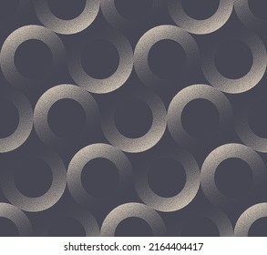 Circles 50s 60s 70s Retro Fashion Seamless Pattern Vector Abstract Background  Conceptual Aesthetic Geometric Rounded Structure Subtle Grainy Texture Grey Wallpaper  Old Fashioned Art Illustration