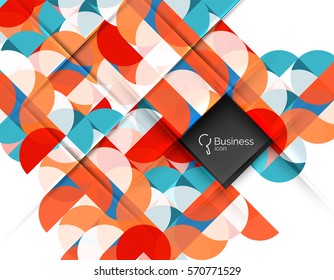 Circles abstract background. Vector template background for workflow layout, diagram, number options or web design