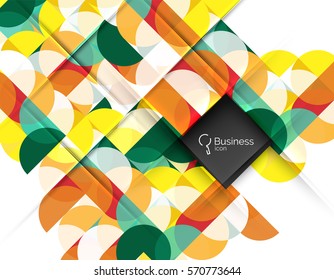 Circles abstract background. Vector template background for workflow layout, diagram, number options or web design
