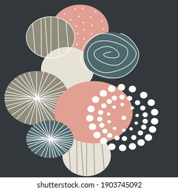 Circles abstract background.Vector illustration.Pastel color. Geometrics abstract background.