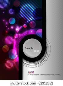 Circles with abstract colorful background