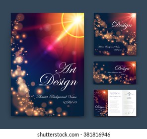 Circles abstract composition, business card set, event info text, elegant font texture, orange flash, brochure title sheet, creative marine figure icon, logo, sale flyer fiber, fancy blurb, EPS10 banner form
