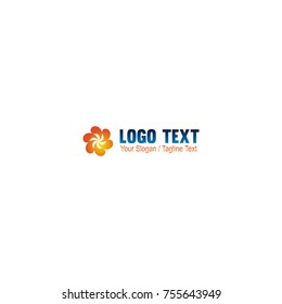 circles abstract flower  logo vector
