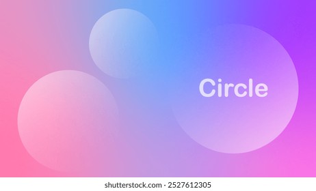 Circles abstract geometric on gradient background. Pink blue and purple colour gradation. Graphic Business background hitech technology digital design illustration web template.