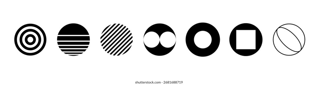 circles abstract geometric shape. circle abstract vector
