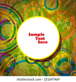 Circles abstract illustration, colorful digital composition