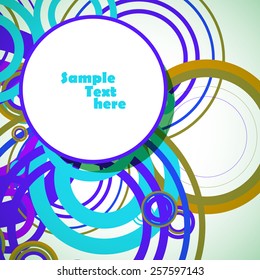 Circles abstract illustration, colorful digital composition