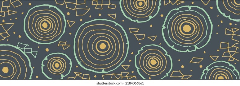 Circles abstract on blue vector for card, decoration, fabric